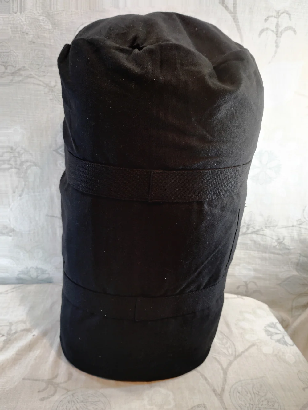 Microstrategy  Black Canvas Duffel Bag with Shoulder Strap